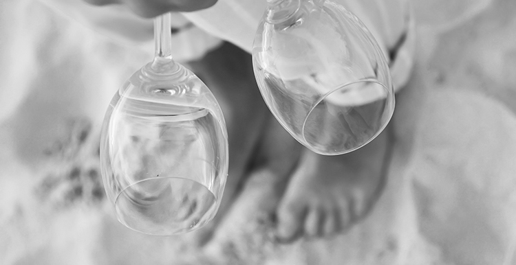 bryllup sand glas